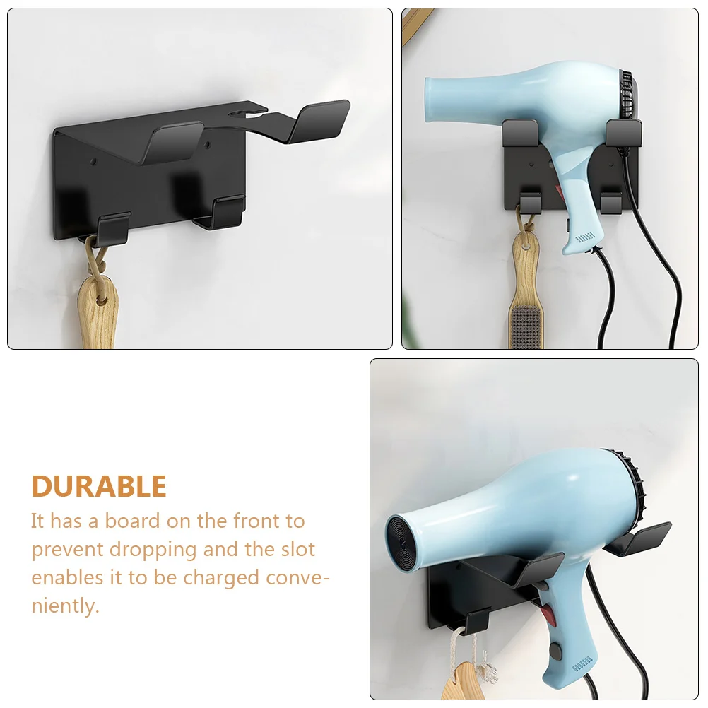 Hair Dryer Holder Holders Mount Hairdryer Wall Mounted Bracket for Stand Bathroom Blow