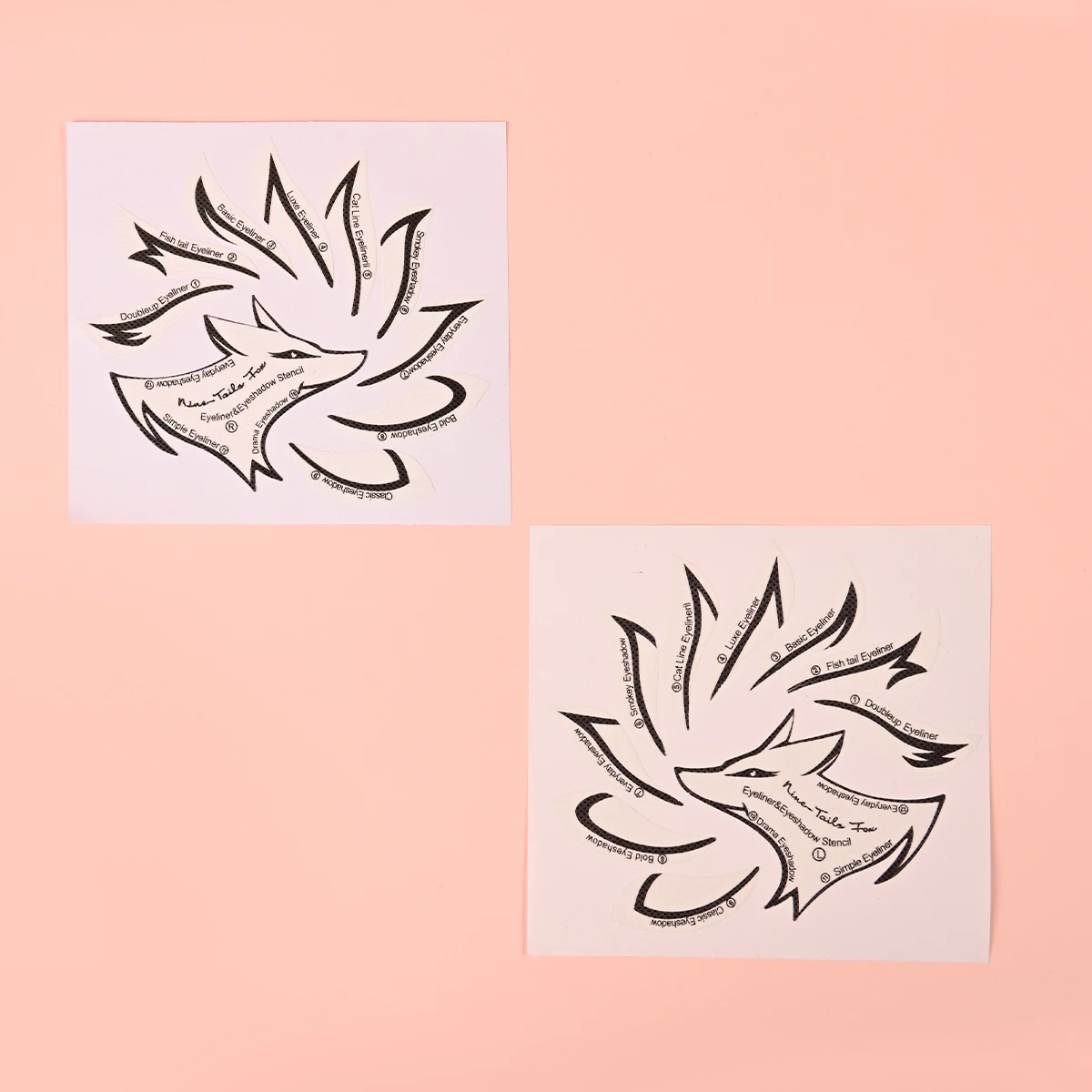 Fox Eye Makeup Stencils Eyeliner Stencil Mold Template Shaping Tools Eyebrows Eye Shadow Eyes Makeup Template Tool Stickers Card makeup tools eyebrow stencil tool eyeliner stencil tool eye makeup tools