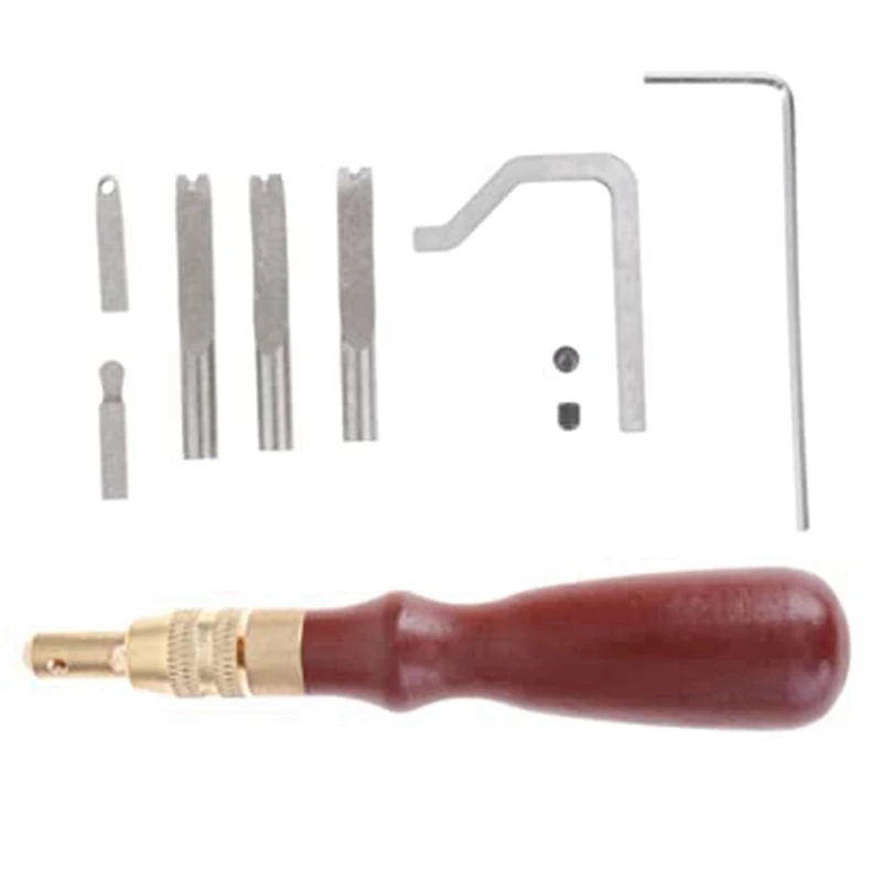 

7 шт. кожевенный инструмент стальной кожевенный инструмент прорезной станок