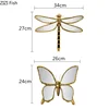 Butterfly Wall Hanging Insect Mirror Background Wall Mirror Metal Retro Insect Wing Dragonfly Butterfly Modern Home Decoration 5