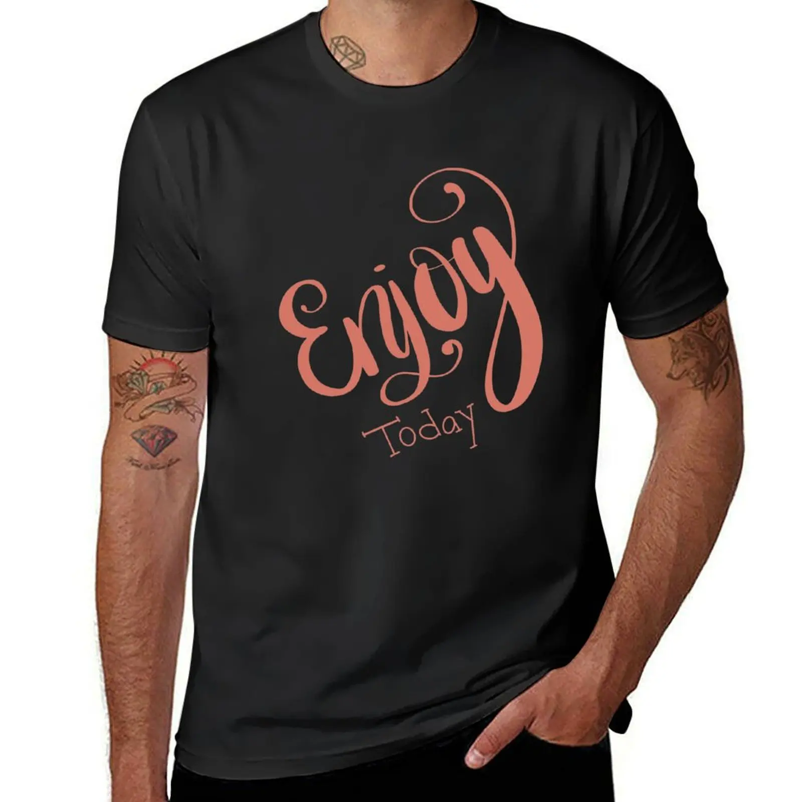 

Enjoy Today T-Shirt cute tops tops vintage korean fashion men t shirt