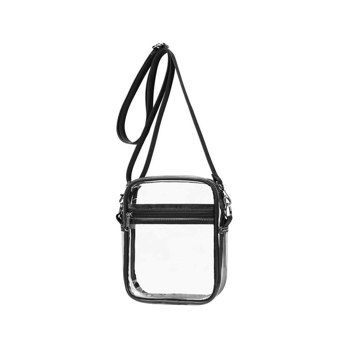 

Clear Bag Stadium Approved, Clear Purse with Adjustable Shoulder Strap for Sports Outdoor,Black