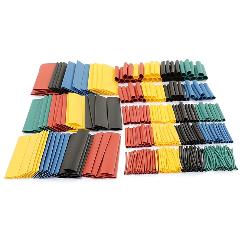 127-800pcs 열 수축 튜브 내열성 열 수축 튜브 포장 키트 전기 연결 와이어 케이블 절연 슬리브