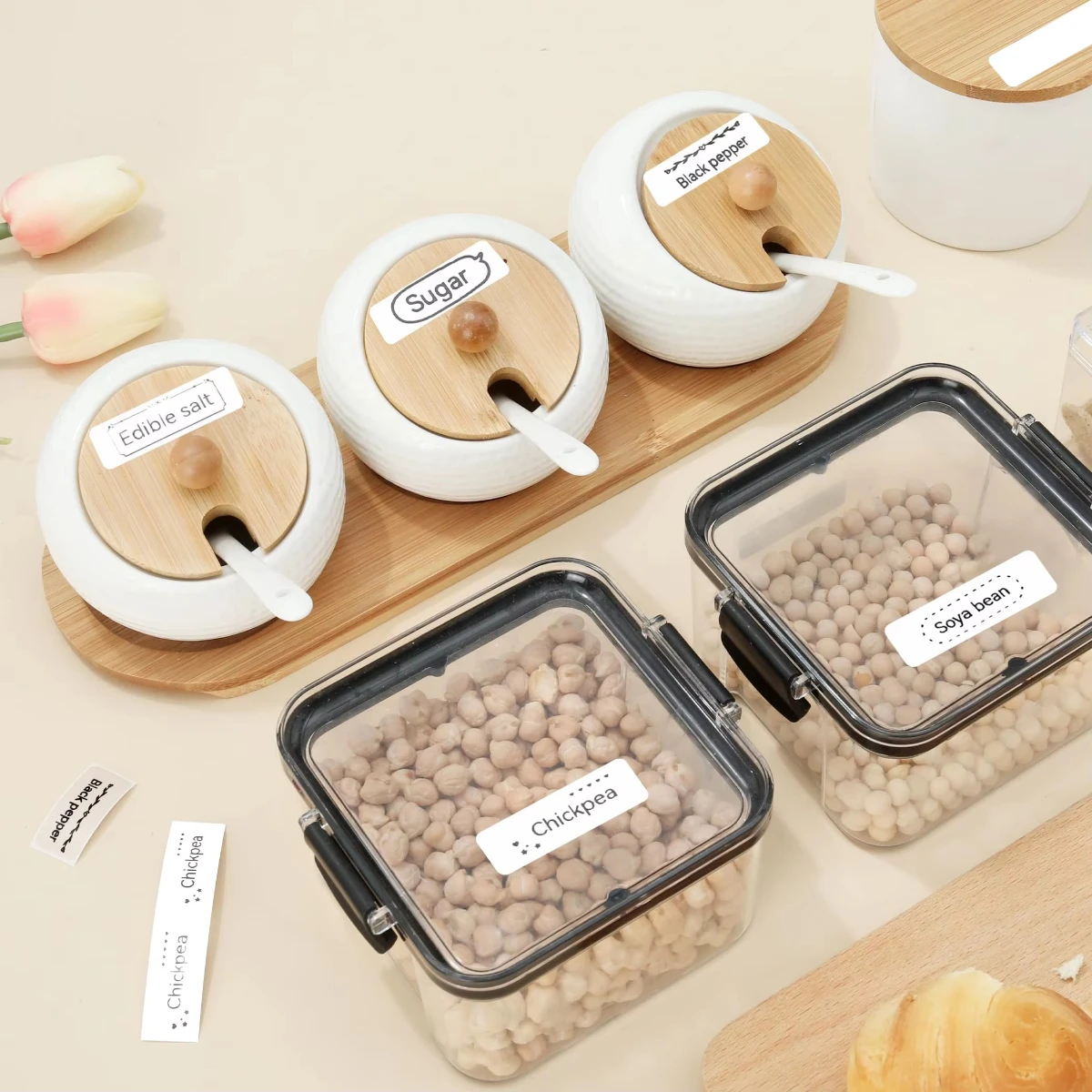 12x40mm 15x30mm White Gap Label Paper fit for P12 P15 Q2 D30 Q30 Label Maker Waterproof Self Adhesive Thermal Printer Sticker