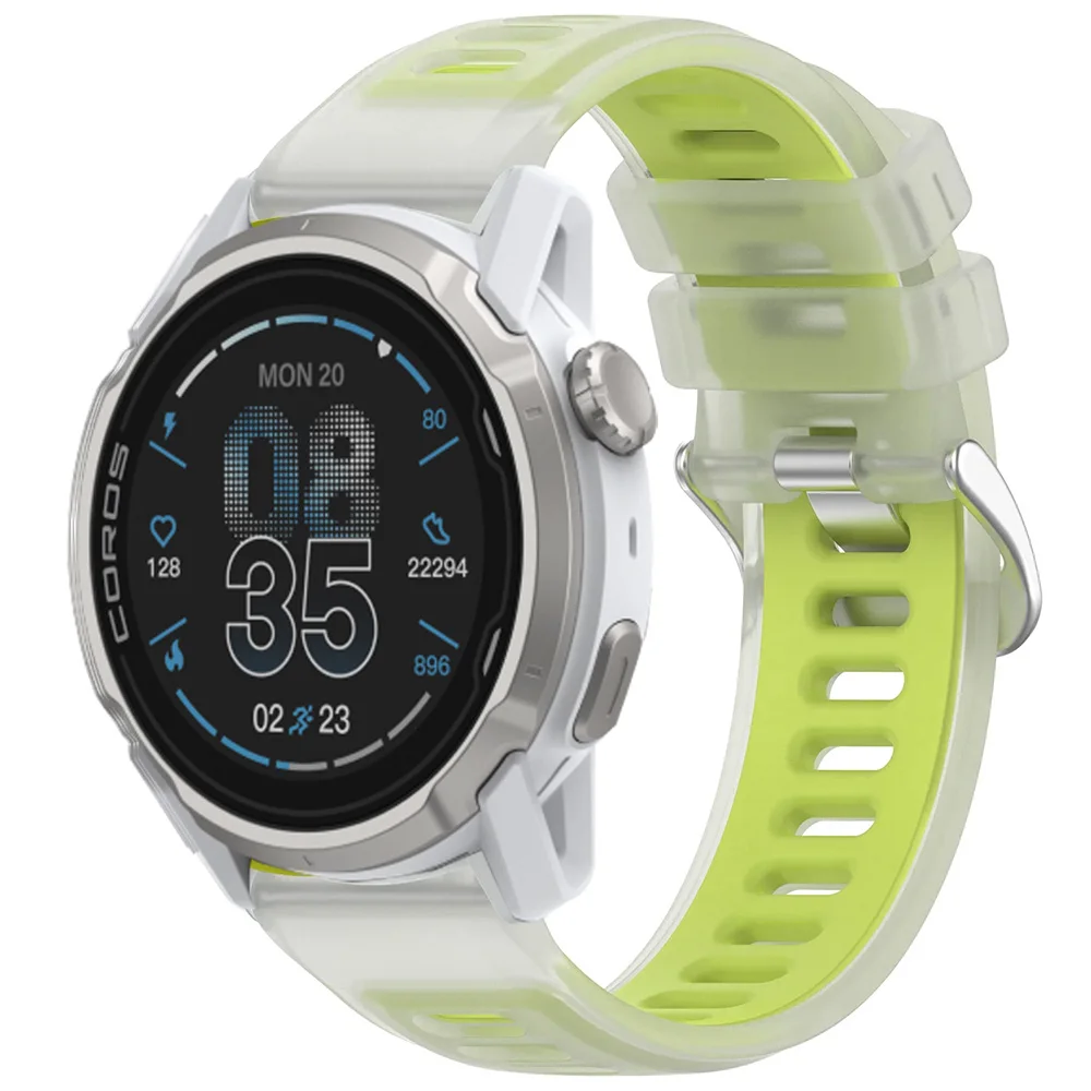 Breathable Semi-Transparent Silicone Strap, 20/22mm