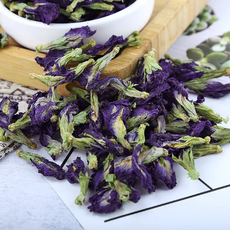 Natural Butterfly Orchid Dried Flower Blue Butterfly Pea Flower For Beauty Soap Wedding Candle Perfume Making