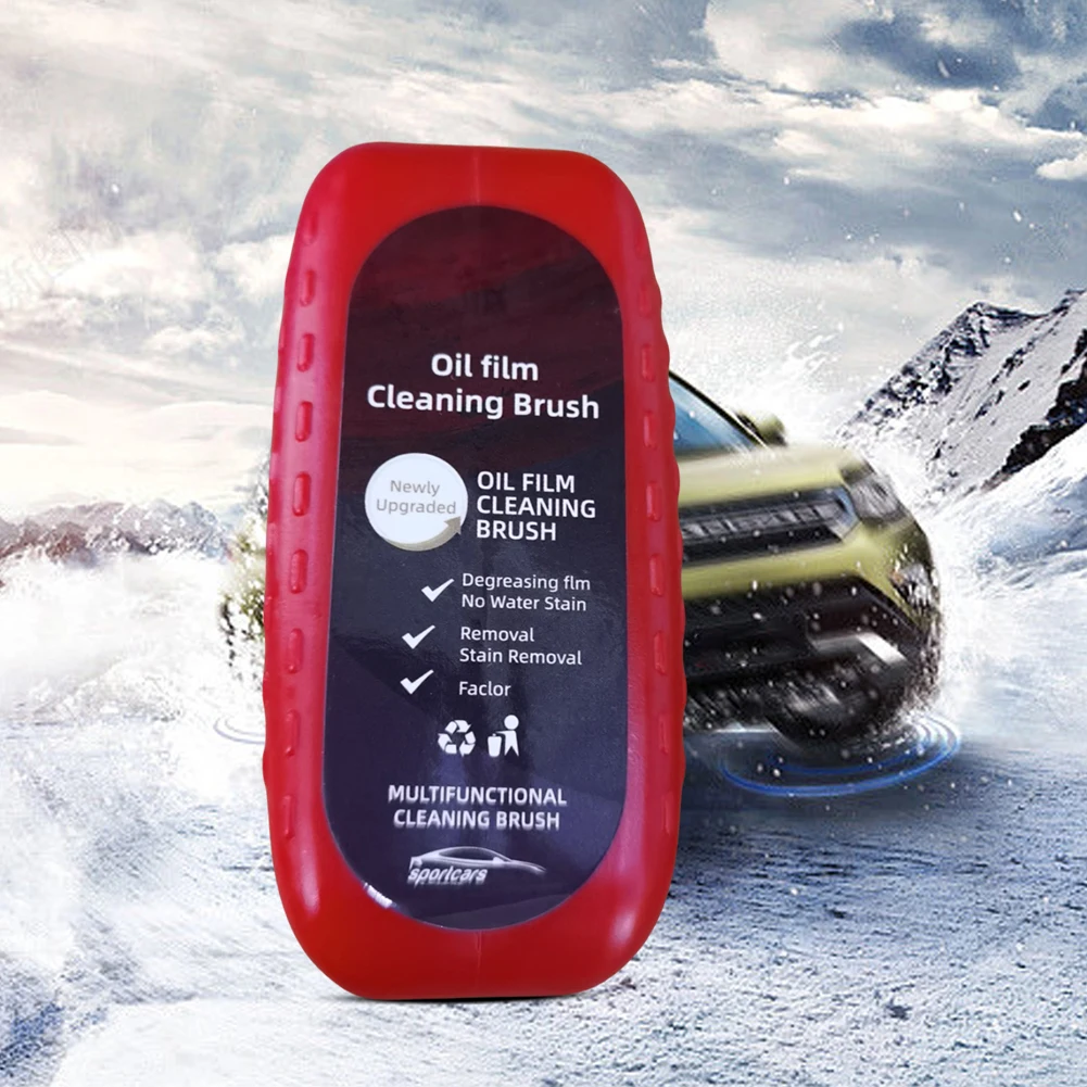Car Window Glass Cleaner Removes Dirt Car Glass Sponge Cleaning Brush Windshield Oil Film Cleaner Auto Oil Film Remover