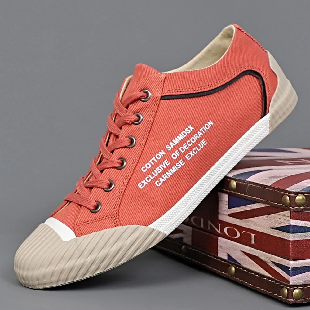 Men Canvas Shoes Lace Up Casual Sneakers Fashion Flat Breathable Comfortable New Hot Mens Vulcanized Shoes High Quality BM-018