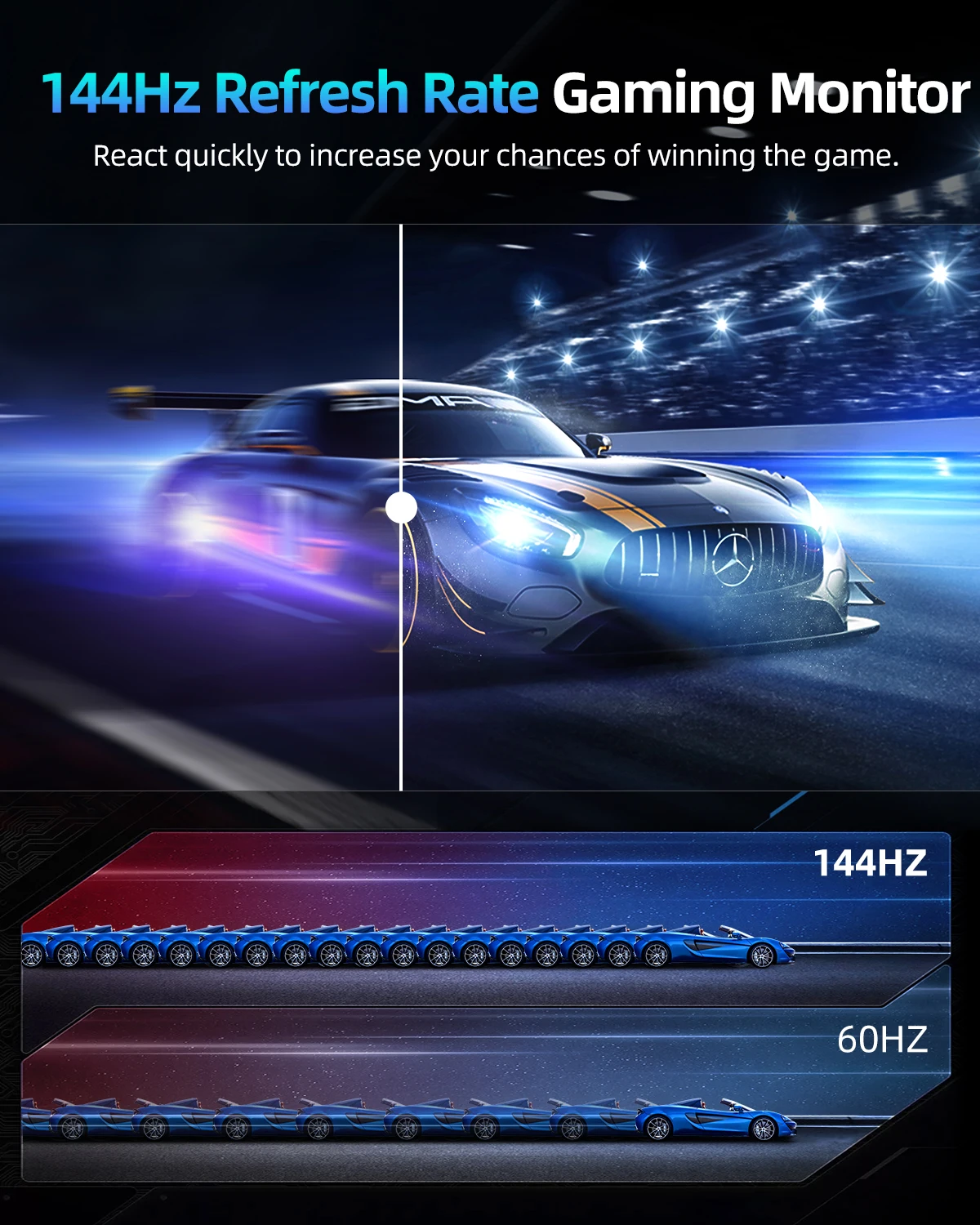 UPERFECT 2K 144Hz ޴ , 18 ġ 100% DCI-P3 HDMI ǻ ÷, Ʈ IPS  ɾ Ʈ,  PC ޴  ° ȭ
