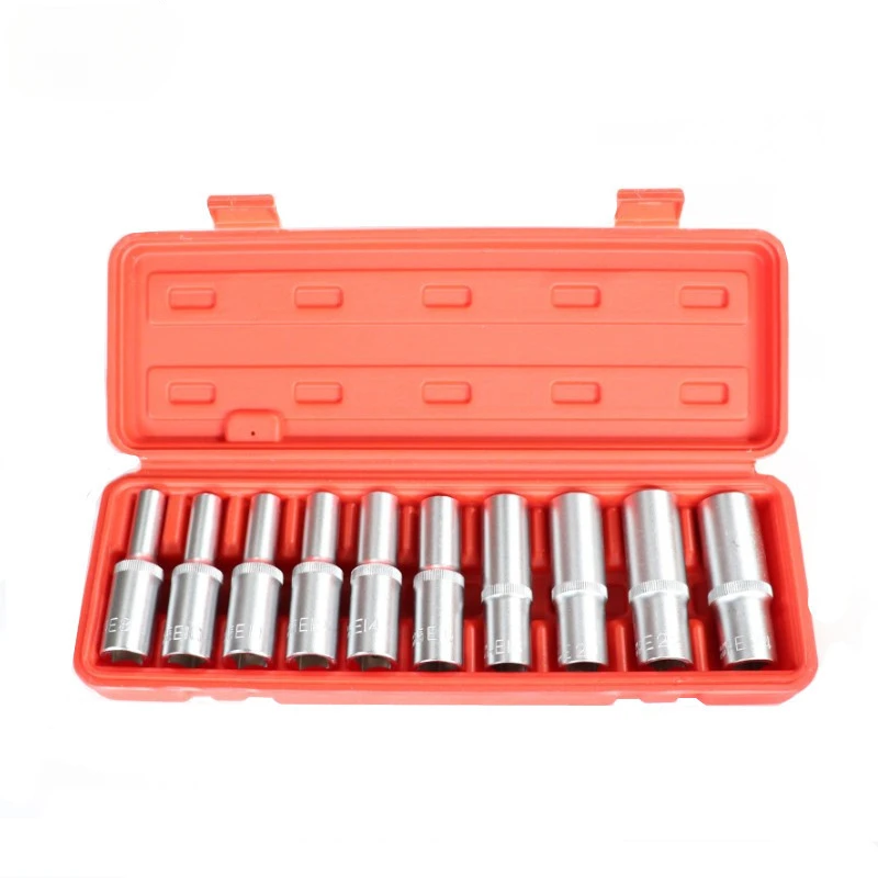 10Pcs Torx E Star Female Bit Sockets Set Hand Tool Kit 1/2" 3/8" 1/4" Drive E8-E24 Repair Tool Socket Wrench Head Sleeve 2