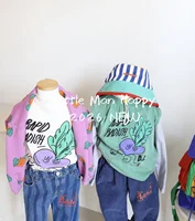 Nouveau T-shirt Enfant Série BO Printemps/Été 2026 en Pur Coton à Manches Courtes - Imprimé Dessin Animé Adorable pour Filles, Haut Confortable 4