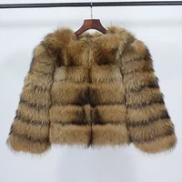 NEW European and American Fur Coat Imitation Fox Fur Splicing Winter Coat Thickened Warm Long Sleeve Short Fur Coat in Stock 1