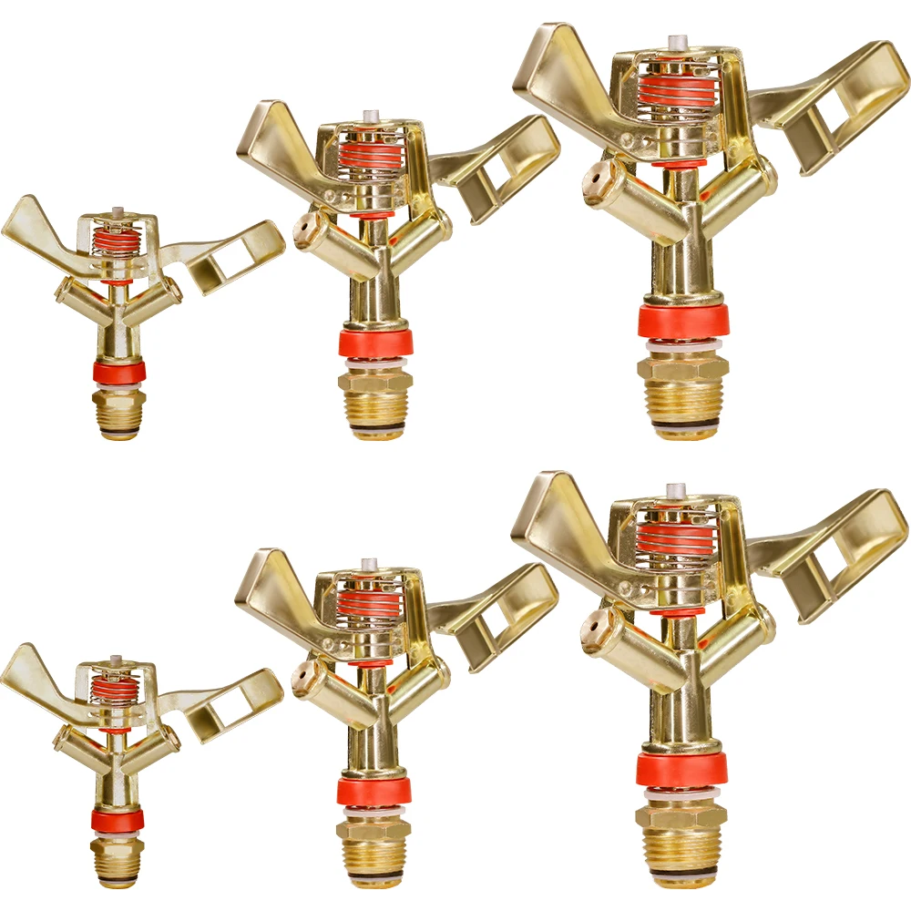 

Цинковый сплав, 1/2 дюйма, 3/4 дюйма, мужской металлический пульсирующий распылитель для фермы, вращение на 360 °, Распылительная насадка, полив для газона и сада