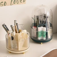 360° Rotation Makeup Brush Holder Desktop Makeup Organizer Lipstick Eyebrow Pencil Holder Jewelry Container Cosmetic Storage Box 1