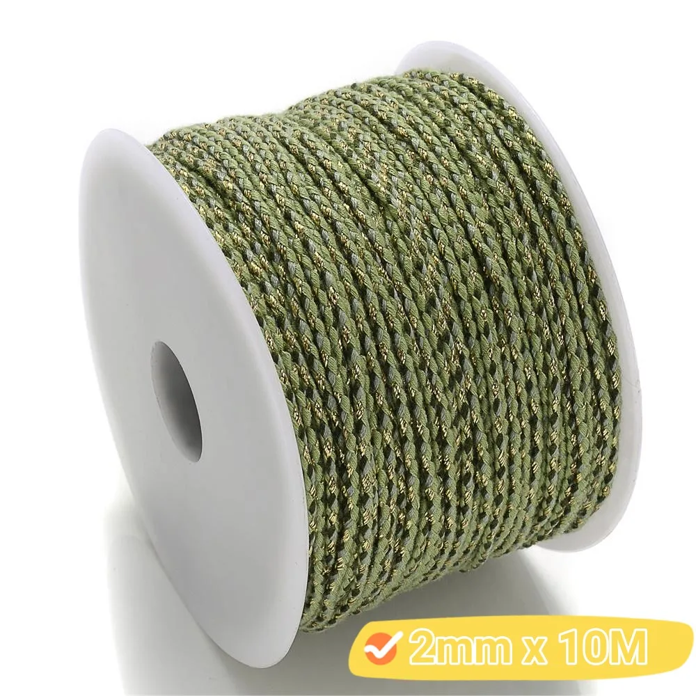 2mm 10M/Beutel Natürliches Baumwollseil Buntes Kordelband Viersträngiges Baumwollseil DIY Handwerk Boho-Dekoration Kunstfaser-Zubehör – Detail 21