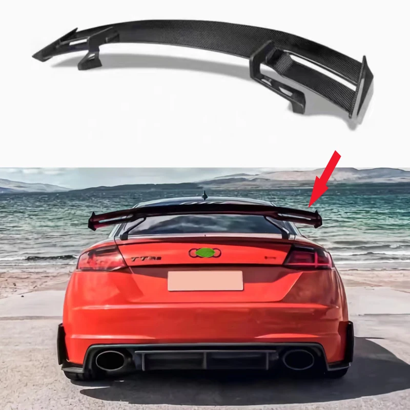 Per Audi Tt Tts Ttrs R8 Mk3 Mk2 Spoiler Tronco Ala Posteriore In Fibra Di Carbonio