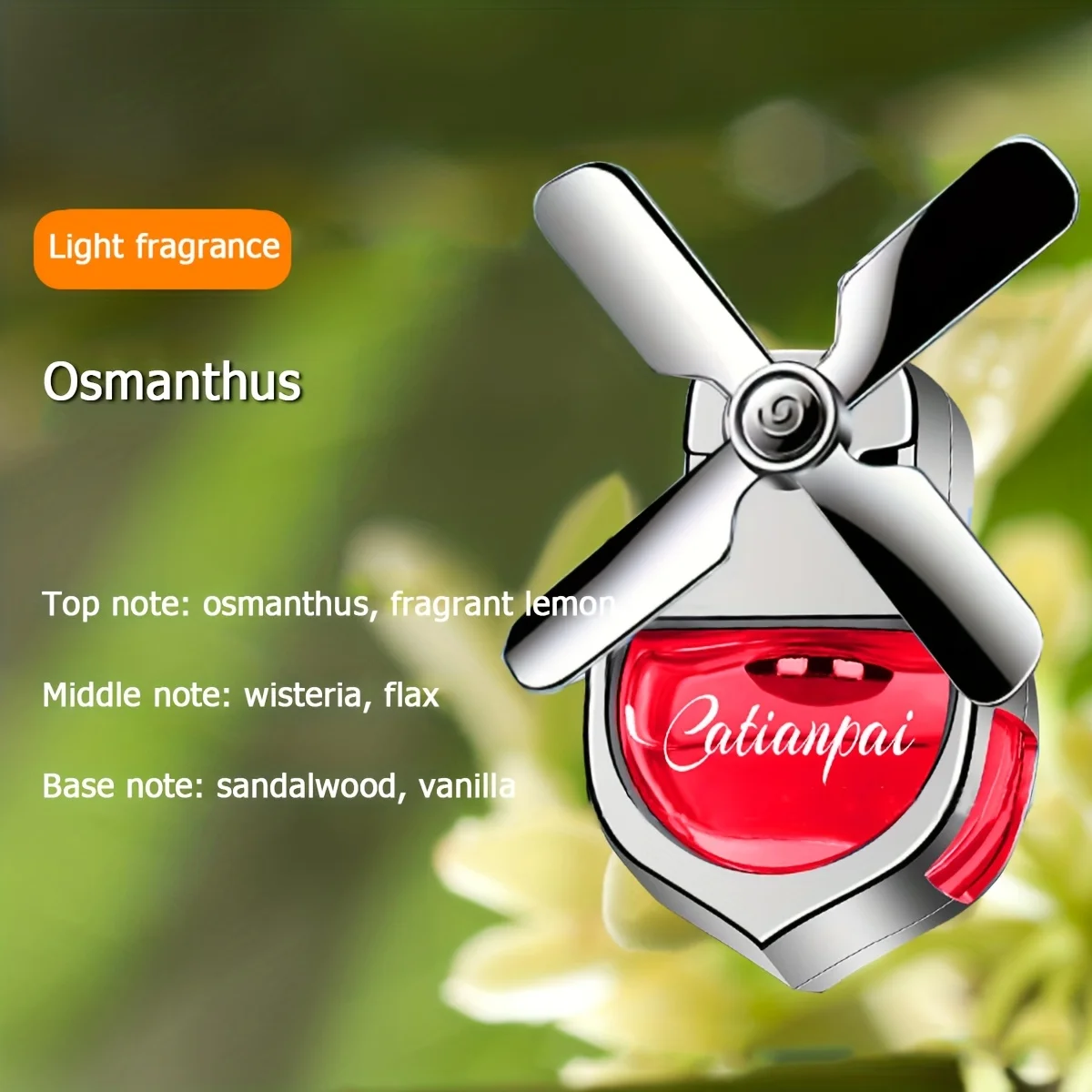 Four-Leaf Fan Car Fragrance Diffuser Pendant - Light Scent & Decorative Deodorizer