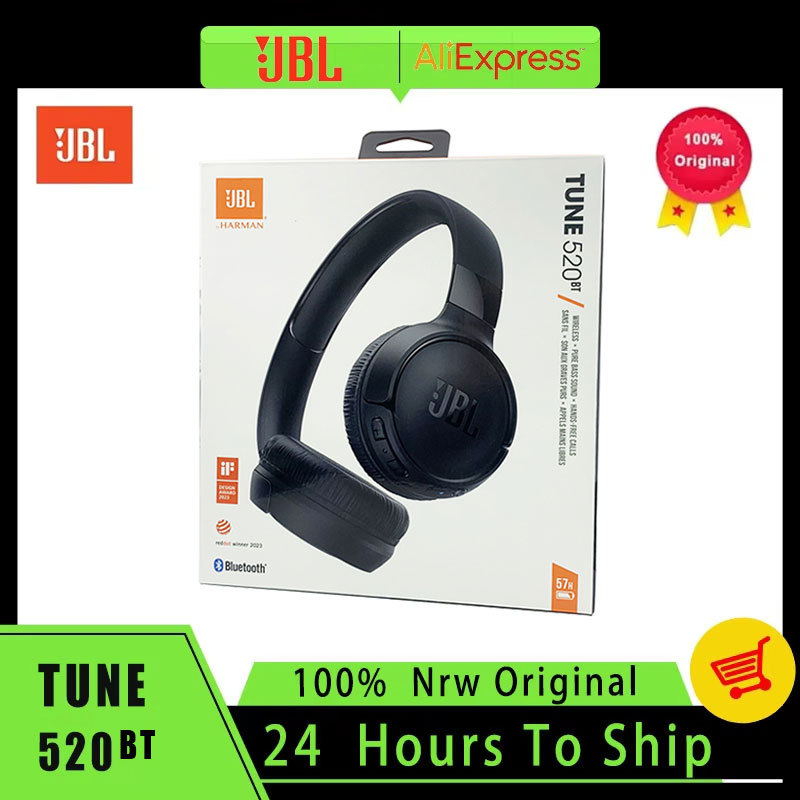 JBL 100%Original TUNE 520BT Bluetooth wireless headphone Call noise cancelling headphones and earphones, 57 hours battery life