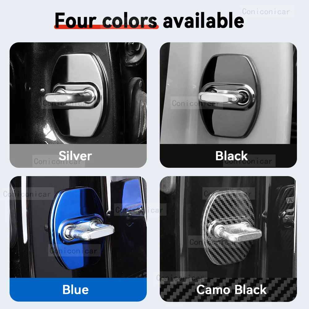 Set Di 4 Coperture In Silicone Per Serrature Auto – Antigraffio, Impermeabile, Antiurto E Antiruggine Per Portiere