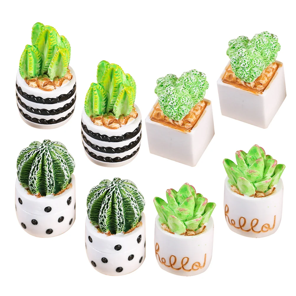 Micro Landscape Ornament Potted Succulent Model Decor House Bonsai Succulent Mini Prop Decors Garden 2 pcs micro landscape ornament decor mini house accessories architectural model