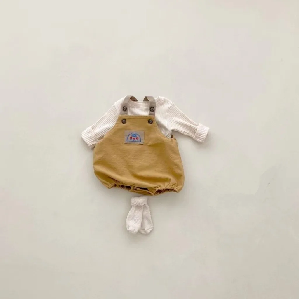 HY23013 유니섹스  캐리어 팬츠 기모노 스타일 복 한국 디자인  턱받이 오버롤 남아 여아용
