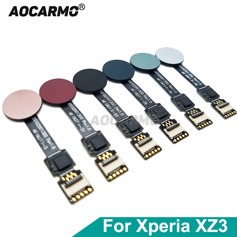 Aocarmo Interruttore Di Accensione/Spegnimento Pulsante Sensore Di Impronte Digitali Touch Id Cavo Flessibile Per Sony Xperia Xz3 H8416 H9436 H9493 So