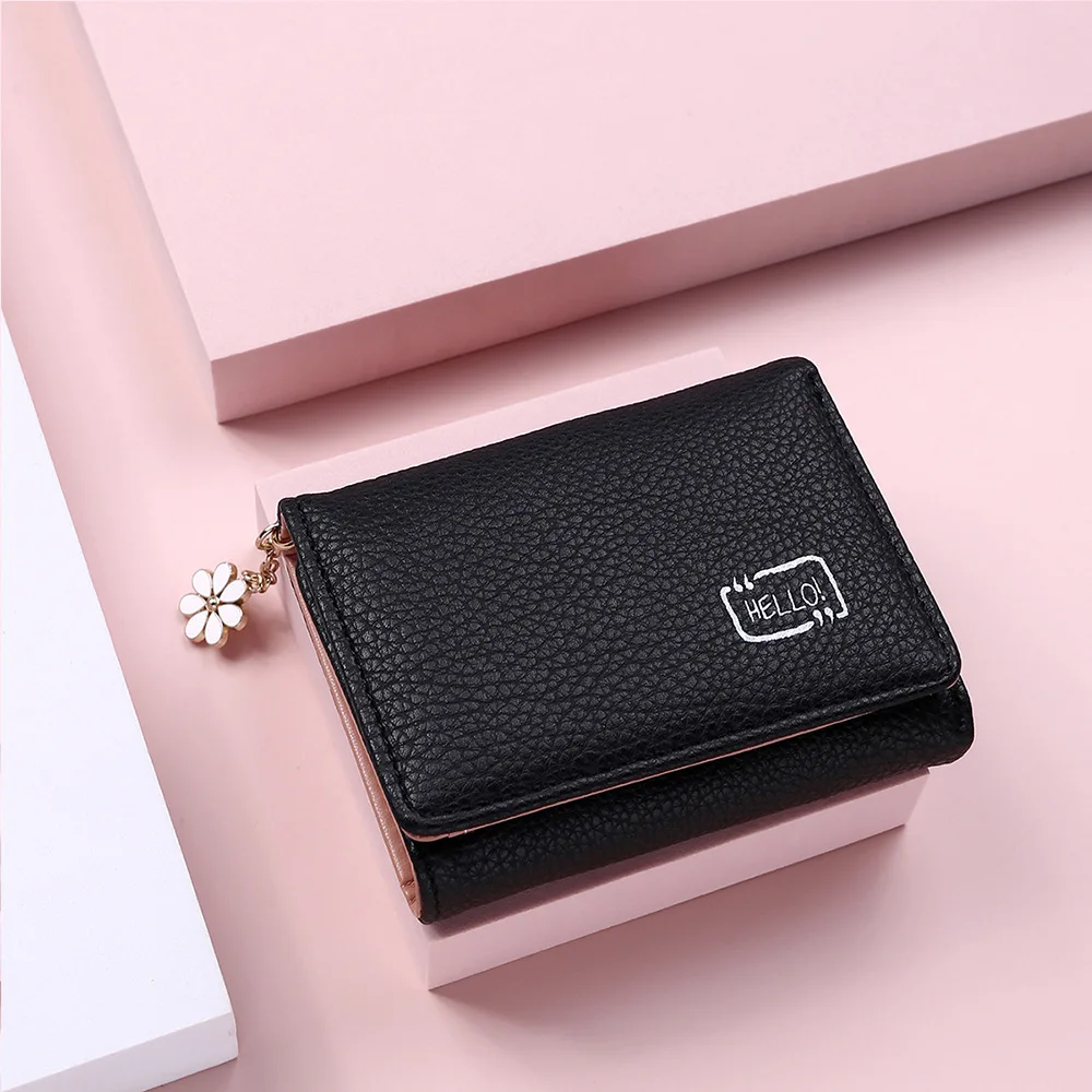  Sunwel Fashion Girls Cute Bow Wallet with Pink Stone Tri-folded Small  Wallet Cash Pocket Card Holder ID Window Purse for Women Girls (BLACK, BOW  STONE) : Clothing, Shoes & Jewelry