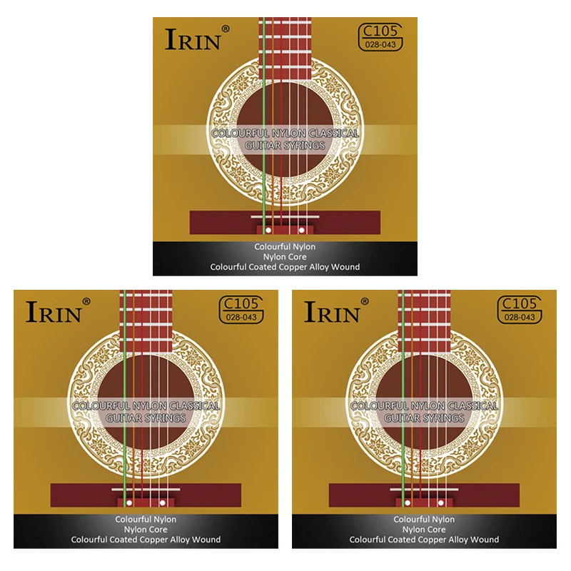 IRIN Set of 6 Nylon Guitar Strings - Classic Guitar Instrument Accessories