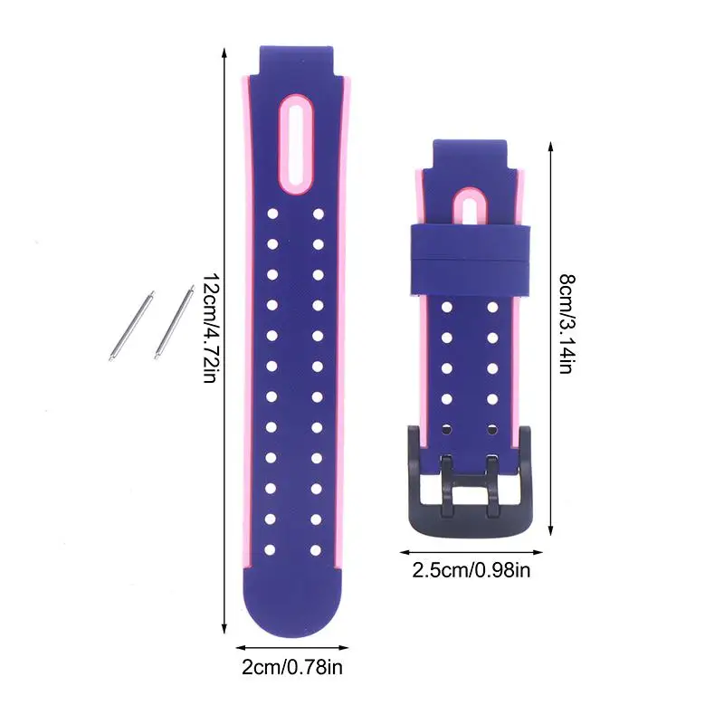 15mm 조절 가능한 어린이용 실리콘 시계 밴드; 어린이용 스마트워치용 범용 방수 손목밴드