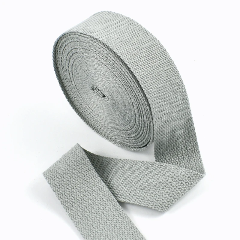 4Meters 1.3mm Thick Cotton Webbing Tapes 20-50MM Backpacks Strap Band Garment Ribbons Belt DIY Sewing Decoration Accessories