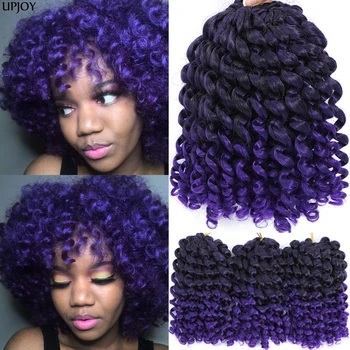 1- 5 Packs Jamaican Bounce Wand Curl Crochet Hair Fashion Synthetic Curly Crochet Twist Braids Hair Extensions Short Wand Curl 1