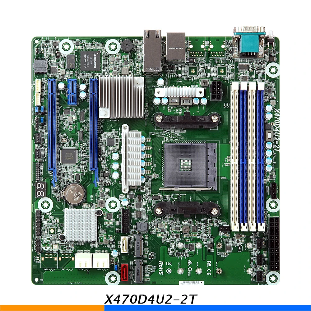 X470D4U2 2T Server Motherboard For ASRock Rack AM4 PGA1331 IPMI DDR4 Support Ryzen2 3 High Quality