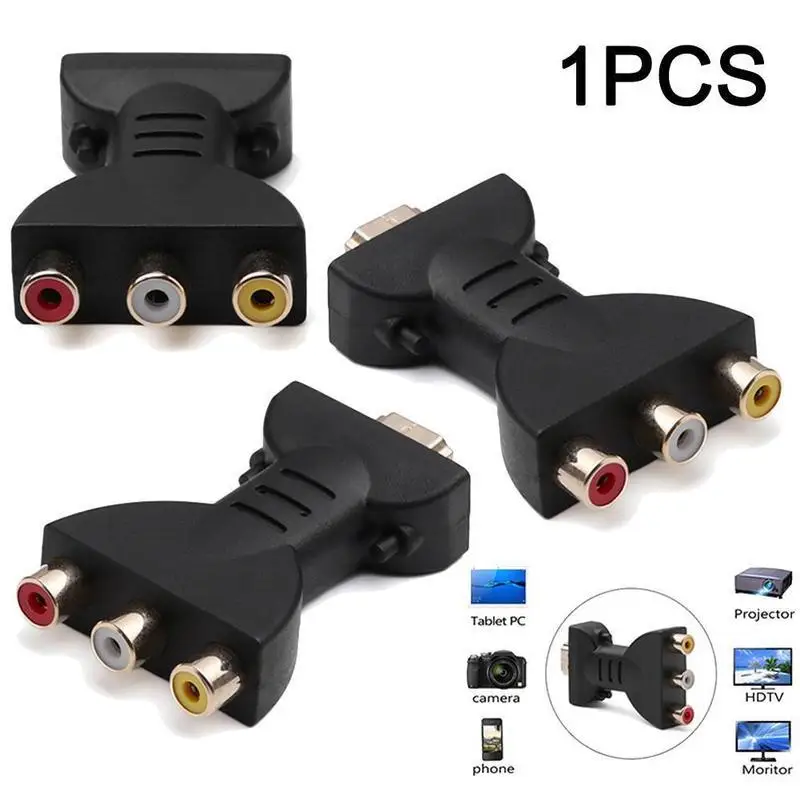 HDMI to 3RCA Gold Plated Converter for TV Audio Video