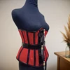 Women Corset Vest With Locks Bustier Gothic Underbust Lace Up Back Steel Boned Tops Waist Slimmer Stage Costume Patent Leather 3