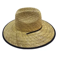 Wheat Straw Beach Hat Summer Men Women Sun Protection Replacement Adjustable Handmade Braided Outside Travelling Cap 5