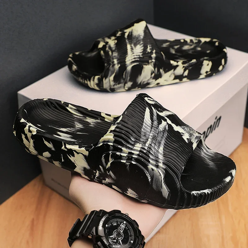 Men's Slippers Summer Indoor Home Bathroom Anti Slip Soft Sole EVA Fashion Trend