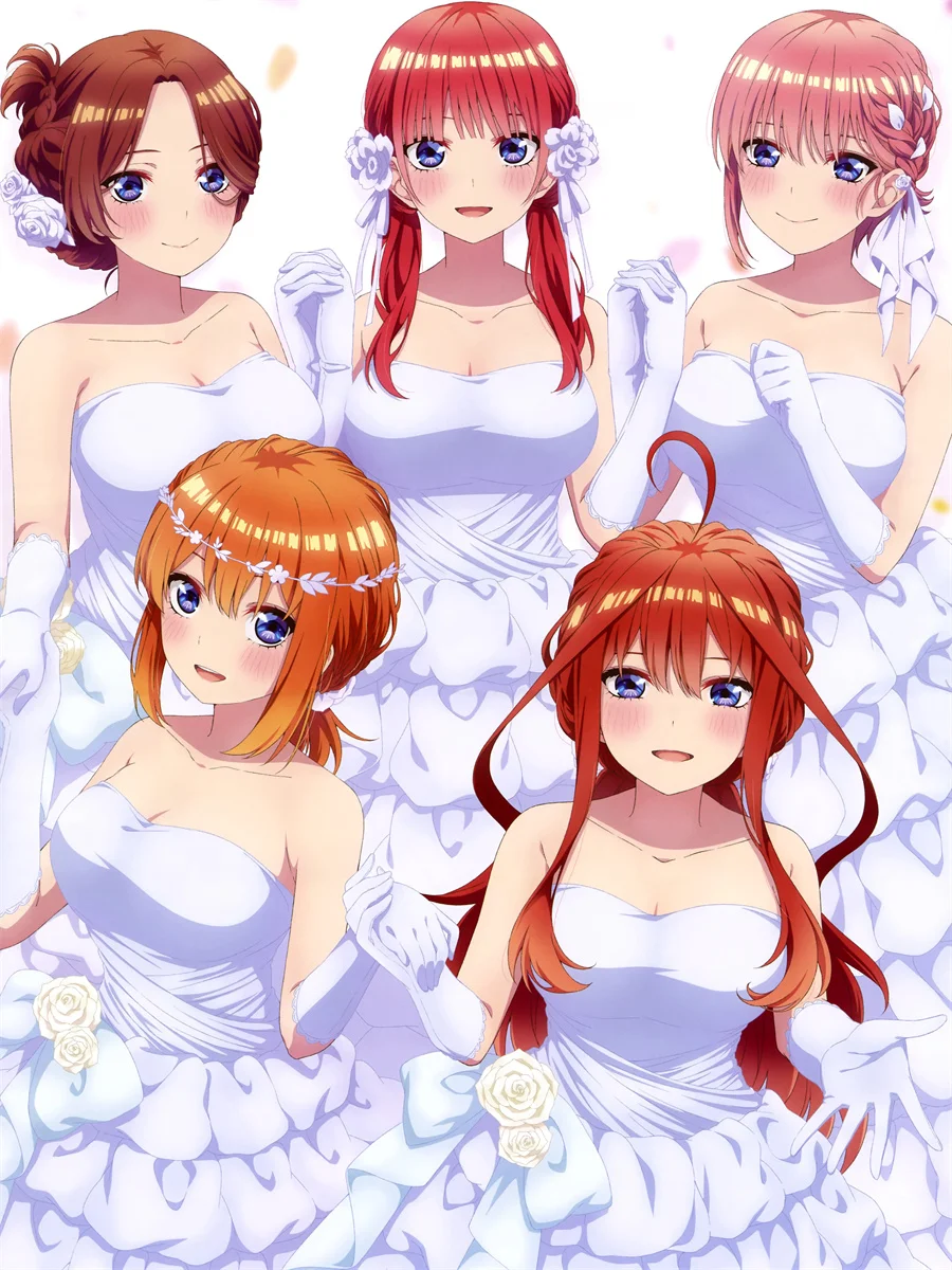 

150x200cm Anime Nino Nakano Bed Sheet Ichika Quilt Cover Itsuki Duvet Case The Five Wedded Brides Blanket