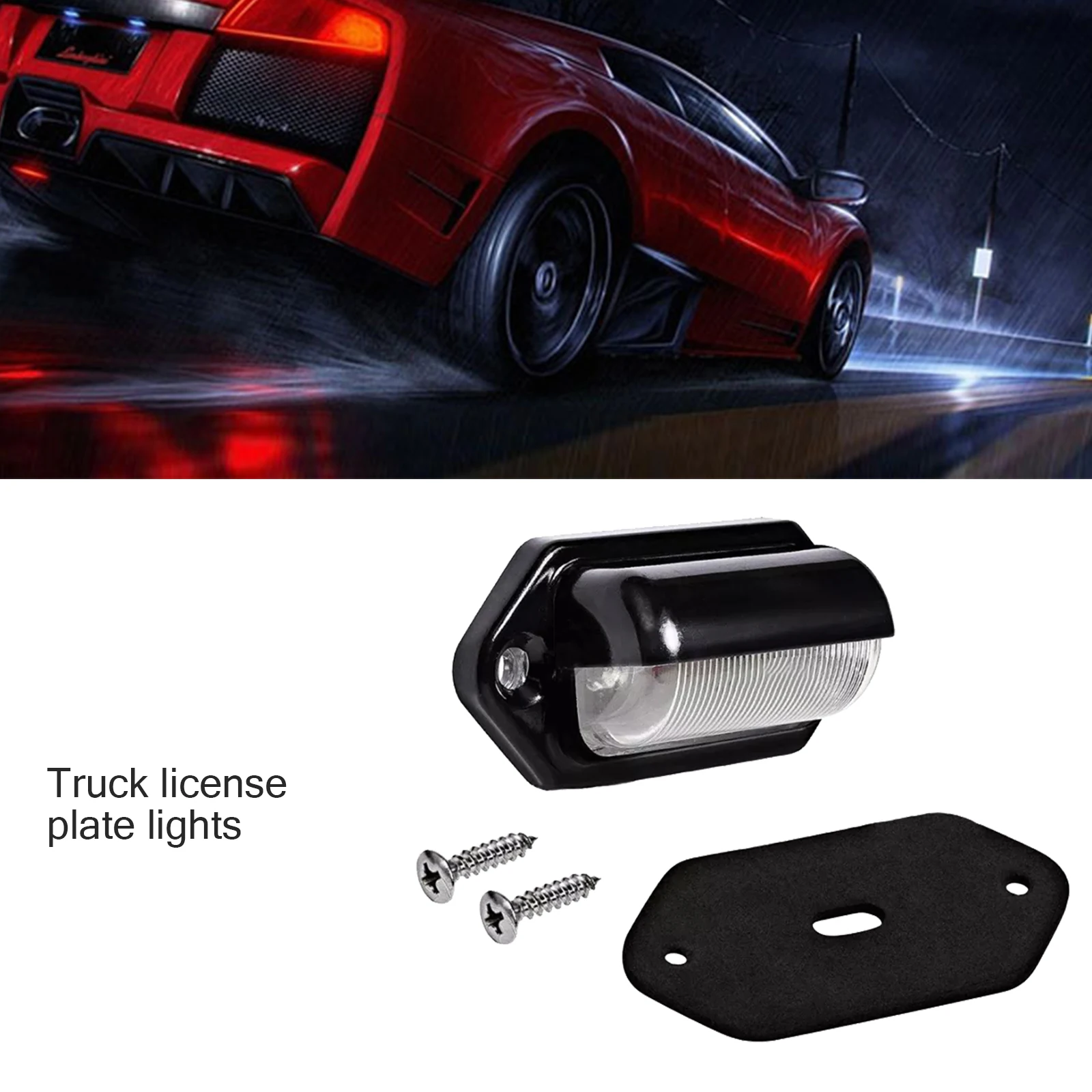 1PcLEDLicensePlateLightWaterproofLicensePlateTailLightFor