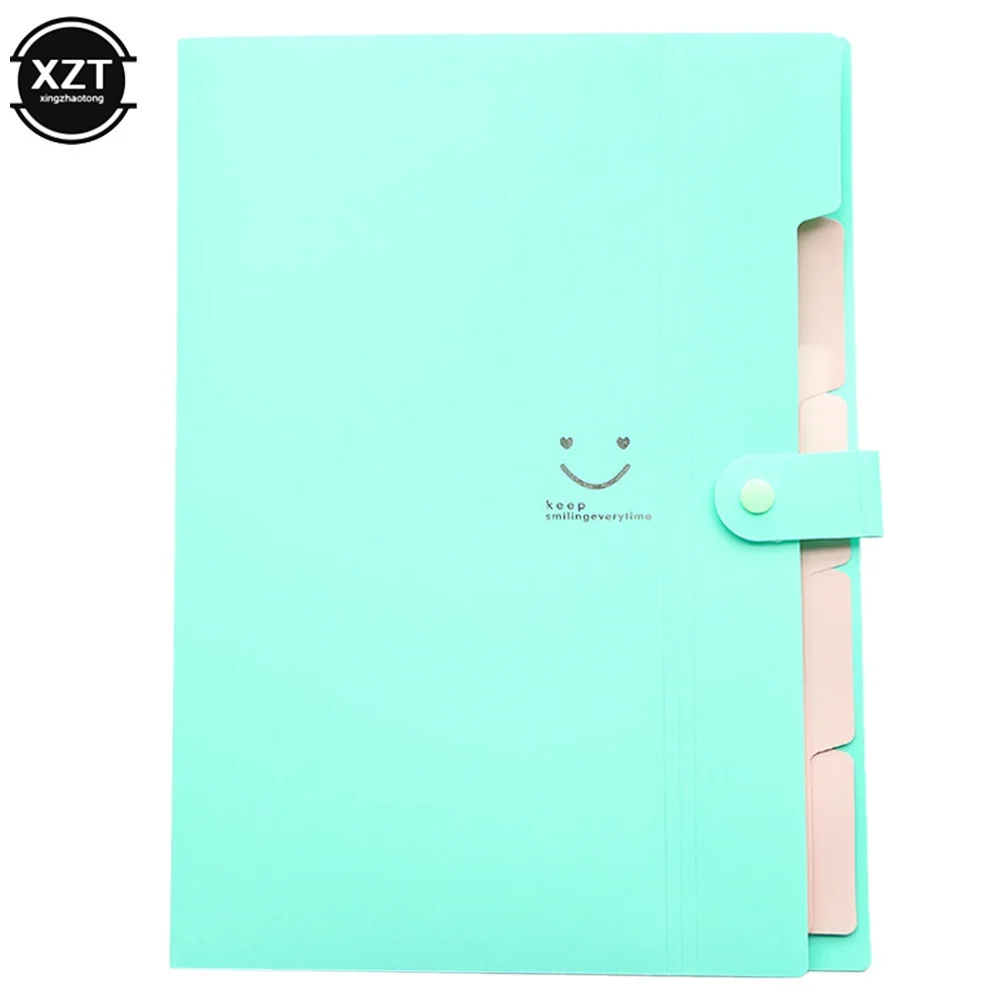 Colorful 5-Layer A4 Document Organizer for School, Office, and Stationery Supplies