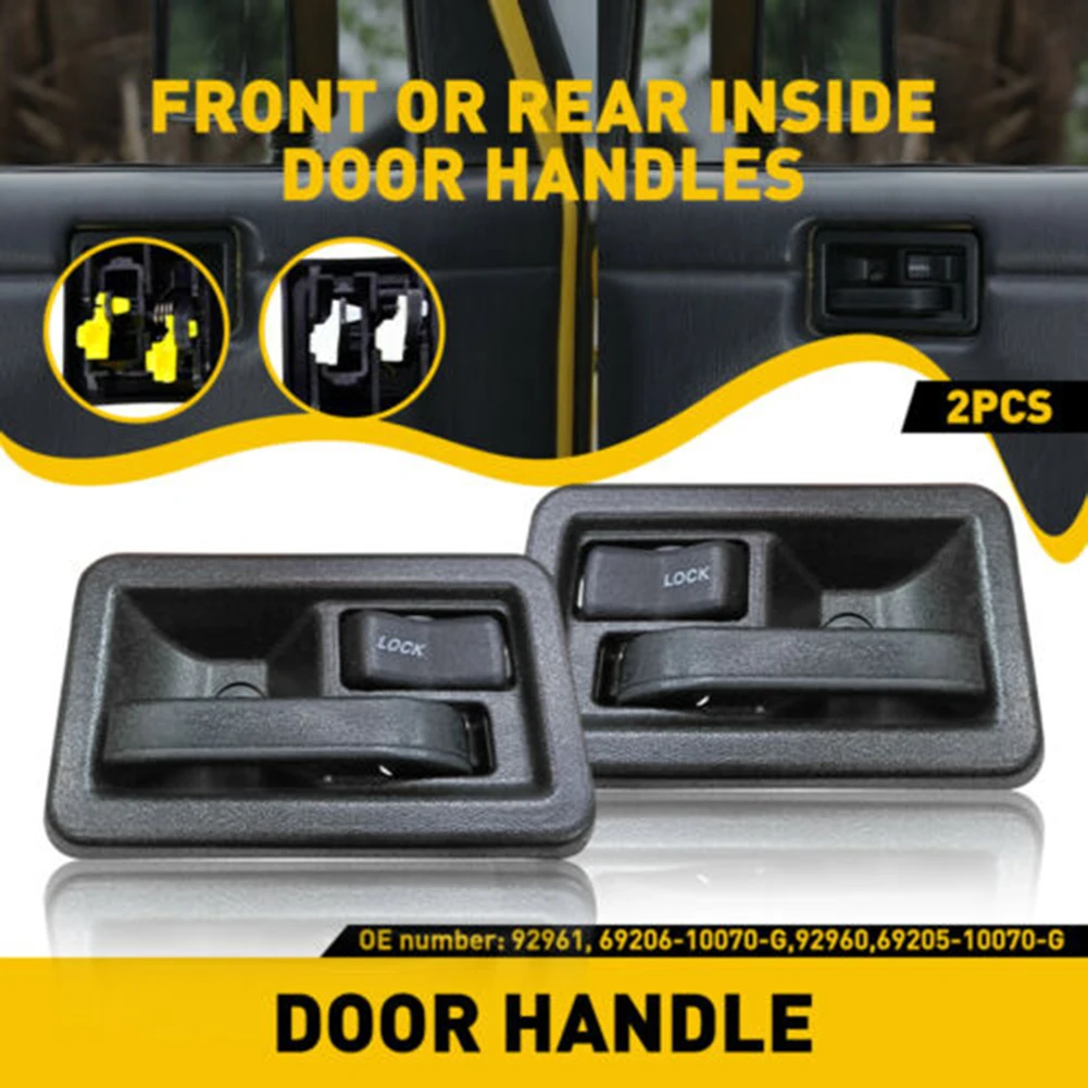 

Inside Door Handle 1 Pair 55176476AB 55176477AB ABS Accessory Black LH & RH Replaces Wrangler High Quality New Practical