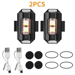 7-Color Mini USB LED Strobe Light for Night Visibility & Safety (2Pcs)