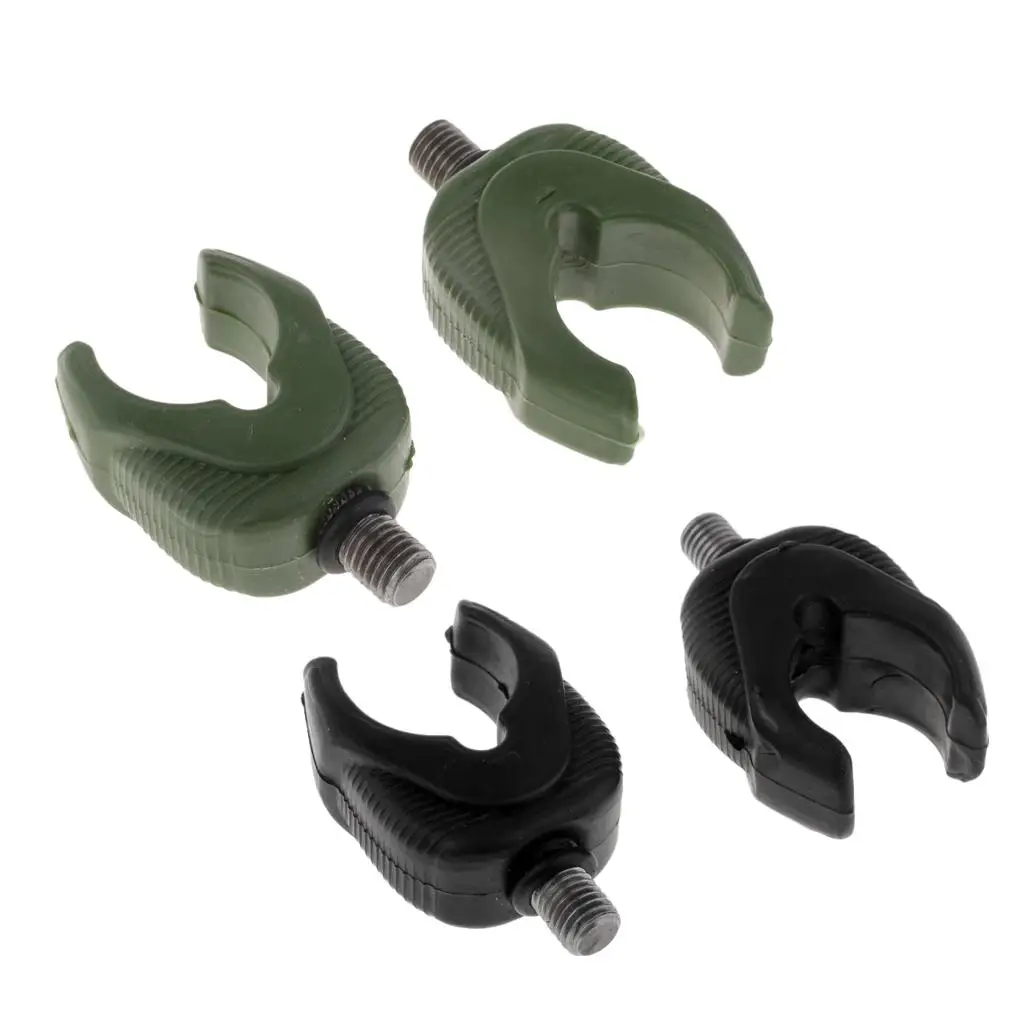 2 Pieces Rod Butt Rests for Carp Coarse Fishing Pod Fitting Green / Black