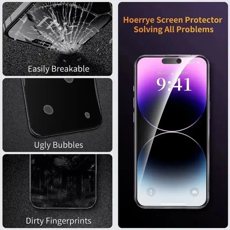 Privacy Screen Protector For iPhone 16 13 15 11 12 14 17 Pro Max Air 16e Anti-spy Glass For iPhone 13 12 Mini 7 8 16 Plus SE XR - Image 2