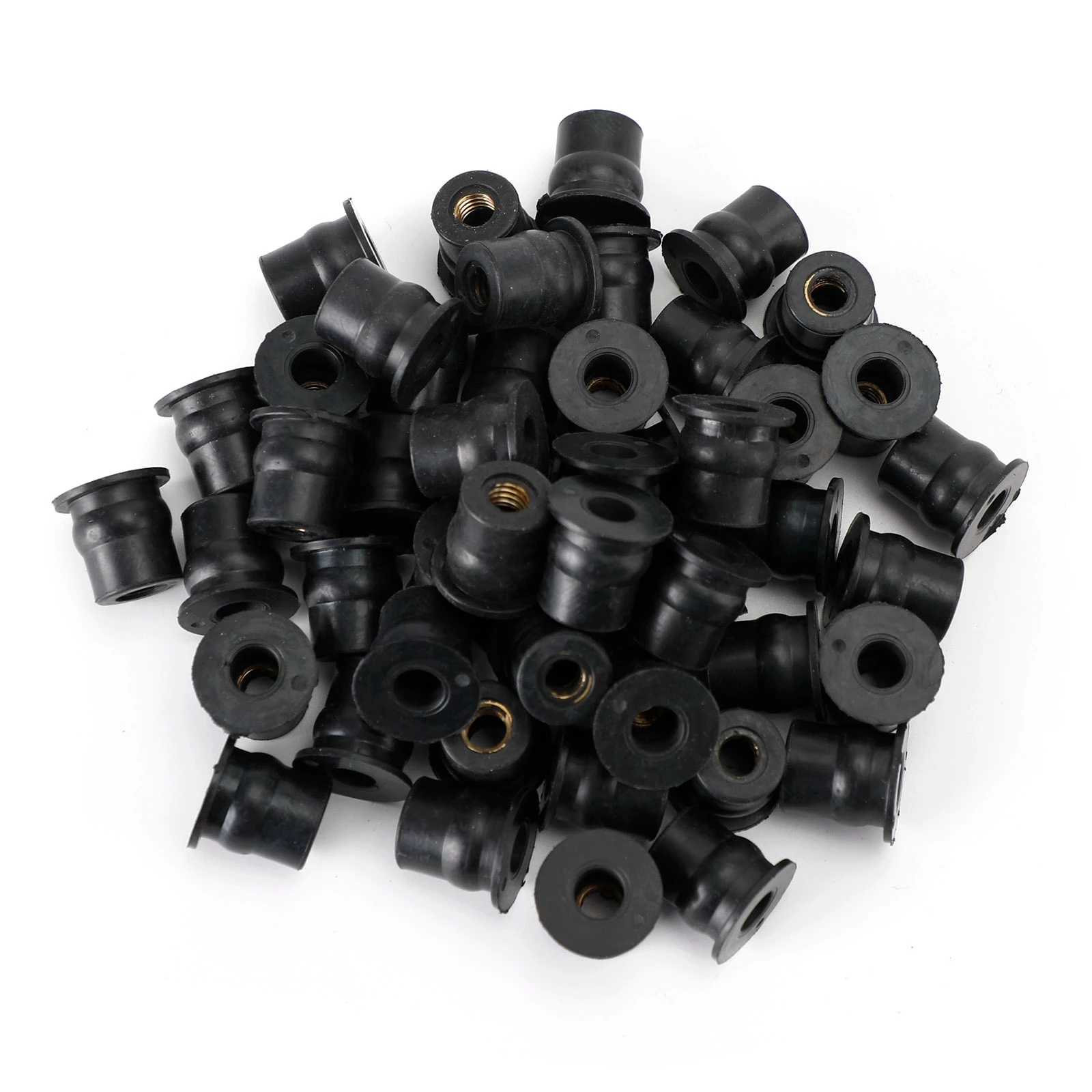 

Areyourshop M6 Rubber Well Nuts Wellnuts for Fairing & Screen Fixing Pack of 50 - 13mm Hole Motorcycle Accessories