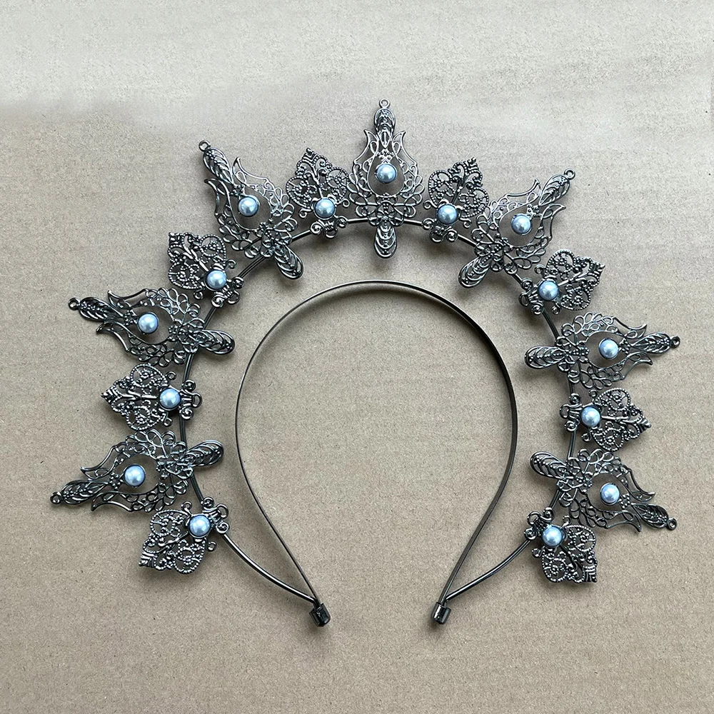 1pc Trendy Divine Halo Crown Baroque Neutral Tiara Party Banquet Holiday Exaggerated Eye-Catching Women Hair Accessory Crown hair accessory hair headdress hair band crown