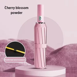VIVO 24 - Bone Fully Automatic Folding Umbrella with SPF50+ UV and Wind Protection - Full - fiber (Cherry blossm powder)