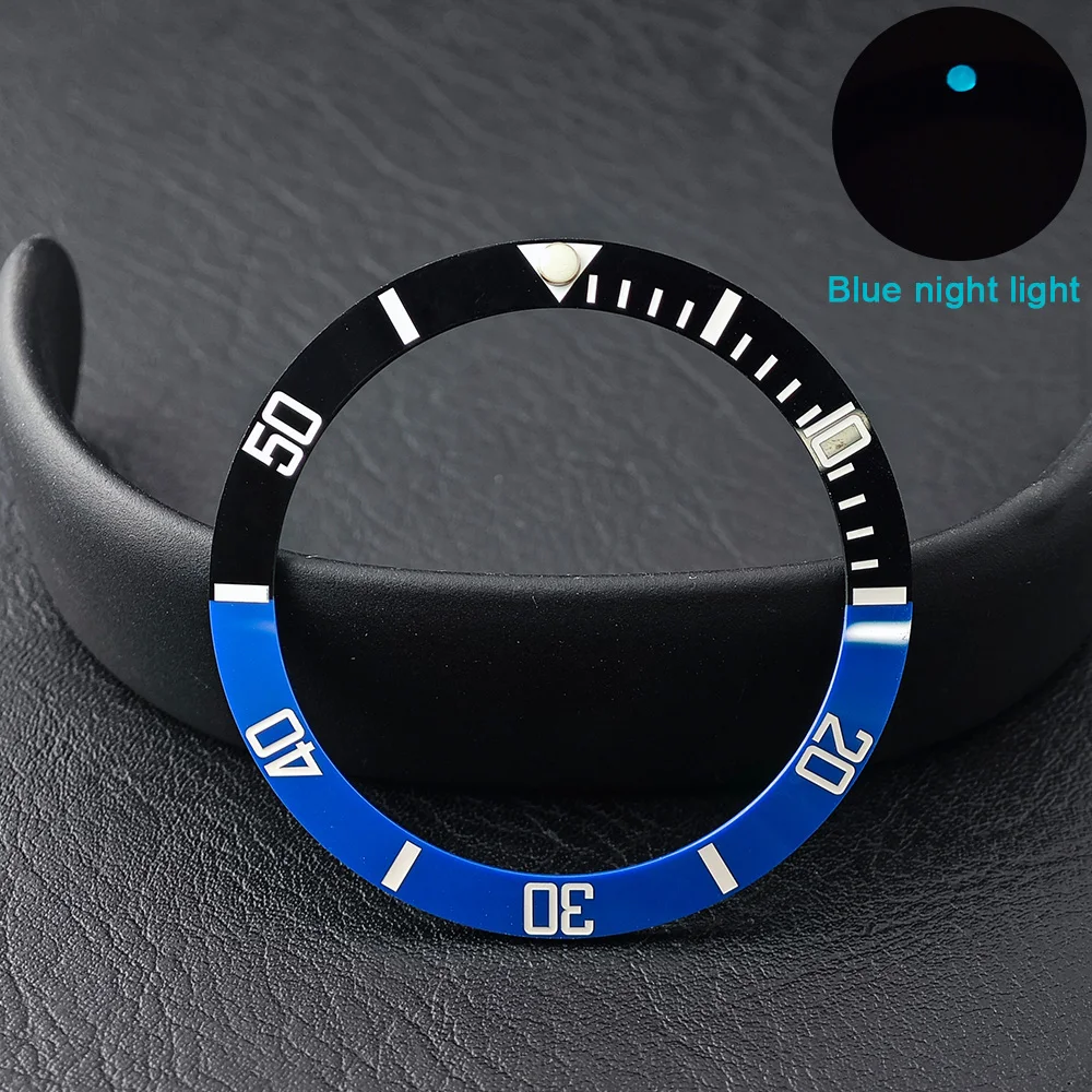Men's Watch Replacement Bezel Insert with Tilted Ceramic and Carbon Fiber Texture