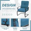 Outdoor Bistro Set 3-Piece Spring Metal Lounge Cushioned Chairs and Bistro Table Set Wrought Iron Cafe Furniture Seat, 3