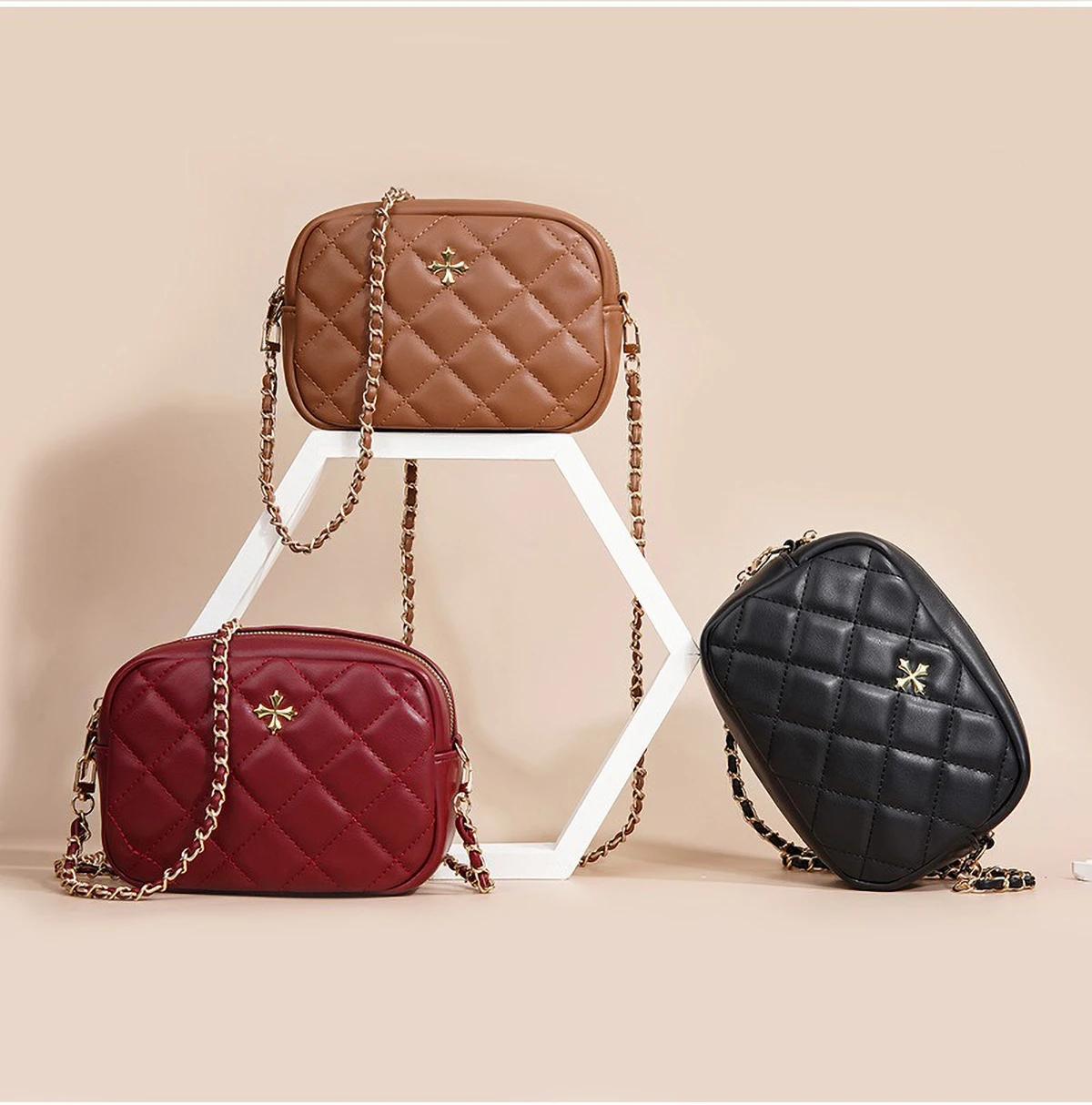 Baellerry Women's Small Square Phone Crossbody Bag, Exquisite Summer Shoulder Purse, PU Leather Mini Wallet