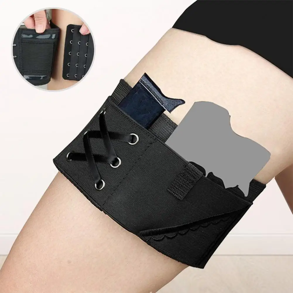 Women Thigh Holster Adjustable Invisible Leg Strap Non-slip Outdoor Hunting Thigh Strap Pistols Holder Leg Garter Wrap Belt